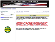Tablet Screenshot of otterlake.viewmybill.net